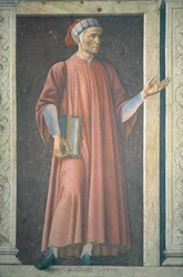 Dante Alighieri (1265-1321) aus der Villa Carducci Serie berühmter Männer und Frauen, c.1450